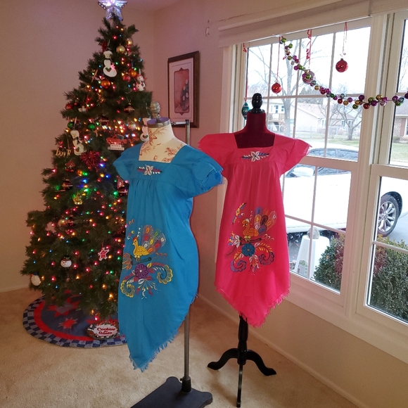 Embroidered dresses, relaxed, maternity, beach, - Picture 2 of 5